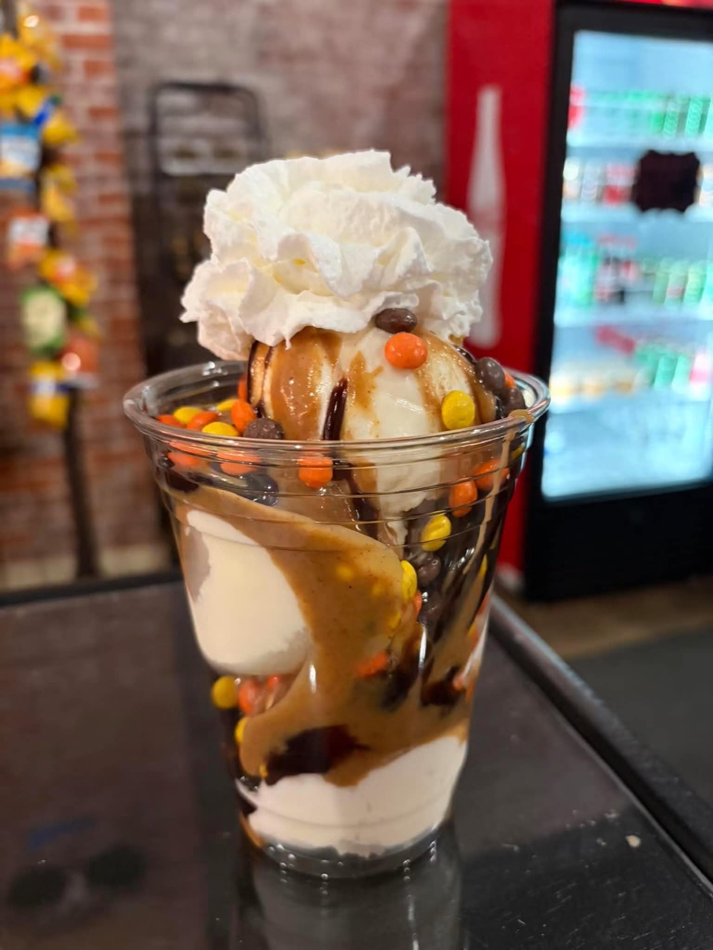 Delicious ice cream sundae at Sundae Cafe